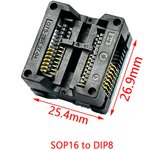 SOP16 to DIP8 (2.54mm) плата переходная с колодкой