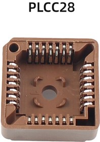 PLCC28 панель для микросхем на плату, выводной THT монтаж (28 Pin, step 1.27mm)