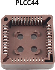 PLCC44 панель для микросхем на плату, выводной THT монтаж (44 Pin, step 1.27mm)