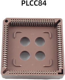 PLCC84 панель для микросхем на плату, выводной THT монтаж (84 Pin, step 1.27mm)