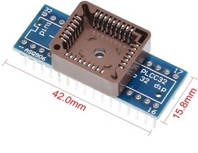 PLCC32 (1.27mm) to DIP32 (2.54mm) плата переходная с колодкой