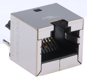 Фото 1/2 SS-60300-016, SS-60300 Series Female RJ45 Connector, Through Hole, Cat6a