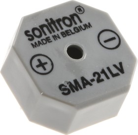 Фото 1/2 SMA-21LV-P15, 87dB SMD Continuous Internal Buzzer, 21 x 21 x 9.5mm, 2V dc Min, 6V dc Max