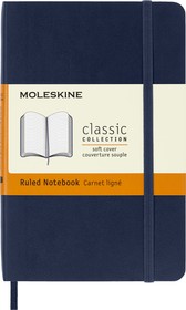 Фото 1/4 Блокнот Moleskine CLASSIC SOFT QP611B20 Pocket 90x140мм 192стр. линейка мягкая обложка синий сапфир