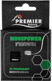 Фото 1/3 Леска Preмier fishing мonopower feeder 0.25мм/100м, green nylon pr-мf-g-025-100 00000281018