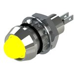 514-111-21, LED Indicator, Soldering Lugs, Fixed, Yellow, DC, 12V