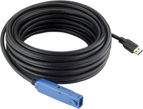 EX-1406, Cable, USB-A Plug - USB-A Socket, 10m, USB 3.0, Black