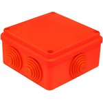 Коробка распред.наружного монтажа 100x100x50мм IP55(48шт),цвет-красный GE41234-06