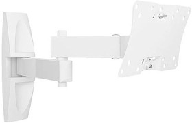 Фото 1/5 Кронштейн для телевизора Holder LCDS-5064, 10-32", настенный, поворотно-выдвижной и наклонный, белый