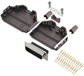 6355-0078-03, DB-25 Plug D-Sub Connector Kit, Steel
