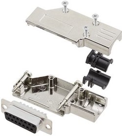 6355-0065-12, DA-15 Socket D-Sub Connector Kit, Steel