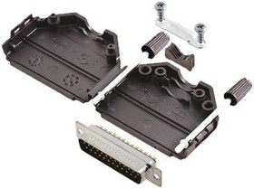 6355-0054-03, DB-25 Plug D-Sub Connector Kit, Steel