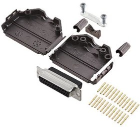 6355-0078-13, DB-25 Socket D-Sub Connector Kit, Steel