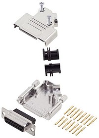 6355-0051-12, DA-15 Socket D-Sub Connector Kit, Steel