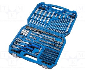 HT1R444, HT1R444 Набор инструментов, 222 шт., 1/4, 3/8,1/2 металлические замки и петли HOEGERT