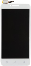 Фото 1/2 Дисплей (LCD модуль) для Lenovo Vibe C (A2020) с тачскрином (белый)