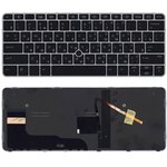 Клавиатура для ноутбука HP EliteBook 820 G4 725 G4 черная с серой рамкой ...