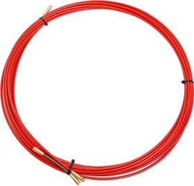 Фото 1/4 47-1010, Протяжка кабельная (мини УЗК в бухте), стеклопруток, d=3,5мм, 10м, красная