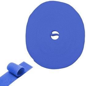 Фото 1/2 лента-липучка 5м х 20мм, синяя, Лента-липучка многоразовая 20 мм, длина 5 м, синяя