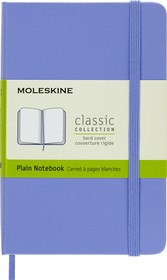 Фото 1/5 Блокнот MOLESKINE Classic, 192стр, без разлиновки, твердая обложка, голубая гортензия [qp012b42]