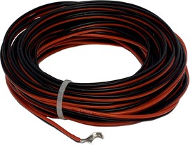 Провод медный гибкий AWG 20 в силиконовой изоляции красно-черный (2 x 0,5 мм²) 10 метров