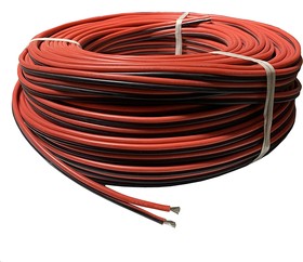 Провод медный гибкий AWG 16 в силиконовой изоляции красно-черный (2 x 1,5 мм²) 200 метров