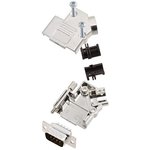 6355-0009-01, D-Sub Connector Kit, DE-9 Plug, Solder, Steel