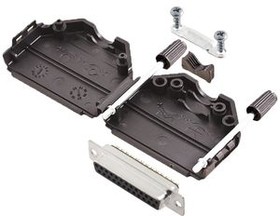 6355-0001-13, D-Sub Connector Kit, DB-25 Socket, Solder, Steel