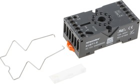 Фото 1/3 11 Pin 300V DIN Rail Relay Socket, for use with RUB Relays