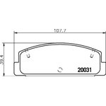 2003101, Колодки тормозные дисковые задн MAZDA: 323 F VI 1.9 16V 98-04 ...