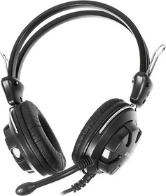 Фото 1/8 Наушники с микрофоном A4Tech HS-28 черный 2.2м накладные оголовье (HS-28 (BLACK+GREY))