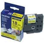 TZe-641, Black on Yellow Label Printer Tape, 8 m Length, 18 mm Width