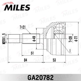 ШРУС наружный LOGAN (LS_) / SANDERO / STEPWAY (BS_) 2004- (ASVA RNLOGR) GA20782