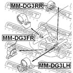 MM-DG3FR, MM-DG3FR_подушка двигателя передняя!\ Mitsubishi Carisma DA 95-03