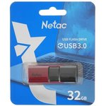 NT03U182N-032G-30RE, Флеш-память Netac U182 Red USB3.0 Flash Drive 32GB,retractable