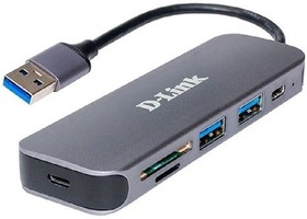 Фото 1/6 Разветвитель USB 3.0 D-Link DUB-1325/A2A 2порт. серый