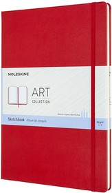 Фото 1/4 Блокнот для рисования Moleskine ART SKETCHBOOK ARTBF832F2 A4 96стр. твердая обложка красный