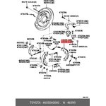 4655060060, OETOY-4655060060_колодка стояночного тормоза п.!№2,4\Lexus LX 4.7i 98-06