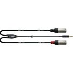 CFY3WMM, Y-Adapter Cable, Microphone, 3.5 mm Jack Plug - 2x XLR Plug, 3m