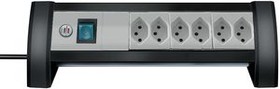 1156252416, Desktop Outlet Strip Premium Office-Line 6x CH Type J (T13) Socket - CH Type J (T12) Plug Black / Light Grey 3m
