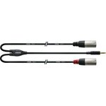 CFY3WMM-LONG, Y-Adapter Cable, Microphone, 3.5 mm Jack Plug - 2x XLR Plug, 3m