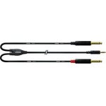 CFY3WPP, Y-Adapter Cable, Microphone, 3.5 mm Jack Plug - 2x 6.35 mm Jack Plug, 3m