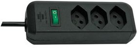 1158622, Outlet Strip Eco-Line 3x CH Type J (T13) Socket - CH Type J (T12) Plug Black 1.5m