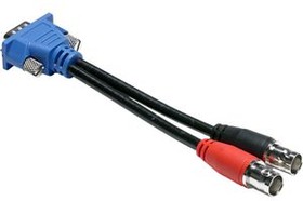 D9-DUAL BNC ADAPTOR, Adapter for PicoScope Oscilloscope, DB9 Plug - 2x BNC Plug Black / Blue / Red