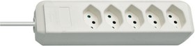 1157022, Outlet Strip Eco-Line 5x CH Type J (T13) Socket - CH Type J (T12) Plug White 1.5m
