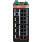 Коммутатор Dahua DH-IS4420-16GT-240 (L2) 20x1Гбит/с 3SFP 16PoE 240W управляемый