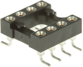 Фото 1/2 110-87-308-41-105101, 2.54mm Pitch Vertical 8 Way, SMT Turned Pin Open Frame IC Dip Socket, 1A