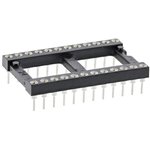 110-87-624-41-001101, 2.54mm Pitch Vertical 24 Way, Through Hole Turned Pin Open Frame IC Dip Socket, 1A