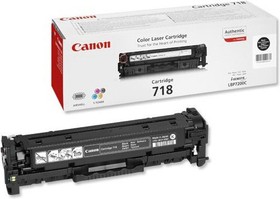 Фото 1/9 Картридж лазерный Canon 718BK 2662B002 черный (3400стр.) для Canon LBP7200/MF8330/8350