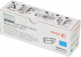 Фото 1/6 Картридж лазерный Xerox 106R01631 голубой (1000стр.) для Xerox Ph 6000/6010N/WC 6015
